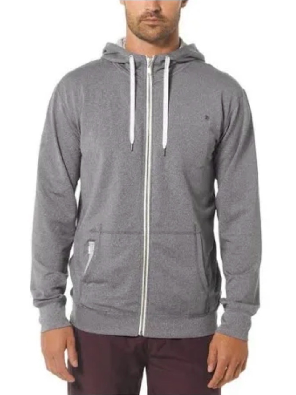 Vuori Movement Grey Zip-up Hoodie Sweatshirt size L